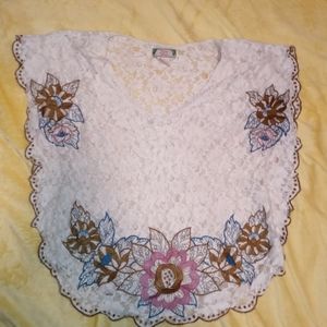 Floral lace shirt